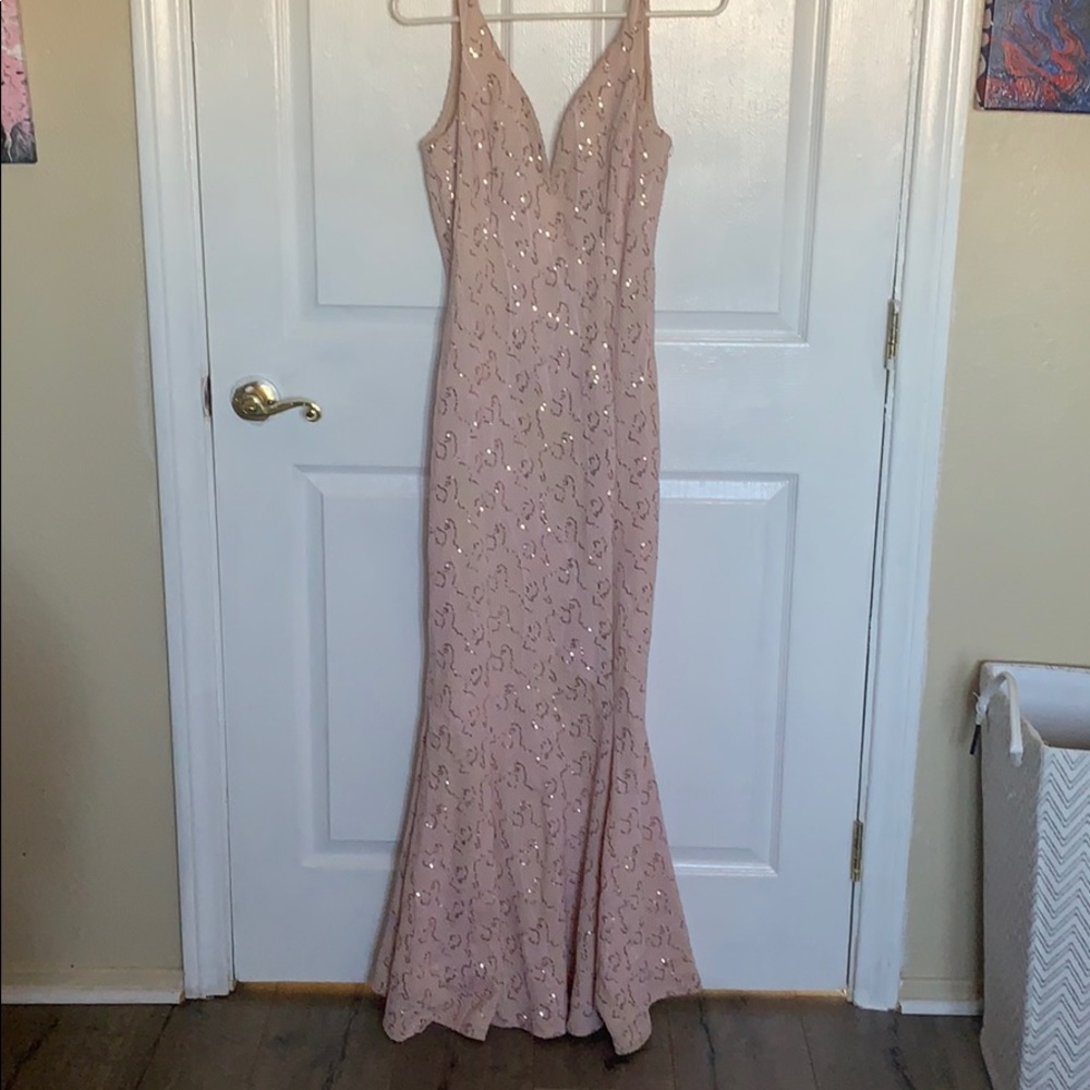 Pink formal dress mermaid